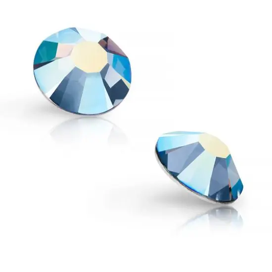 Preciosa MAXIMA SS20 Aurora Borealis Flatback Czech Crystals, 144ct. Denim Blue AB {4}