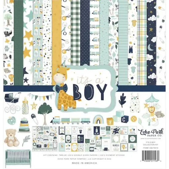 Echo Park™ Paper Co. It's a Boy Paper Craft Collection Kit, 12" x 12" {1}
