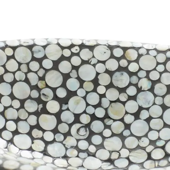 Gray Mother of Pearl Coastal Tray {8}