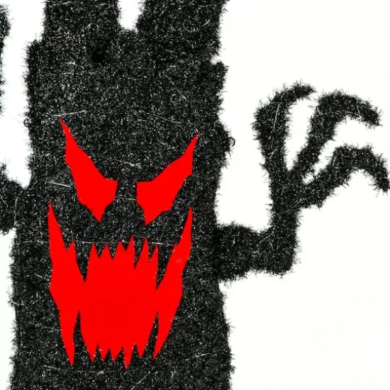 48'' Pre-Lit Frightening Face Halloween Tree {4}