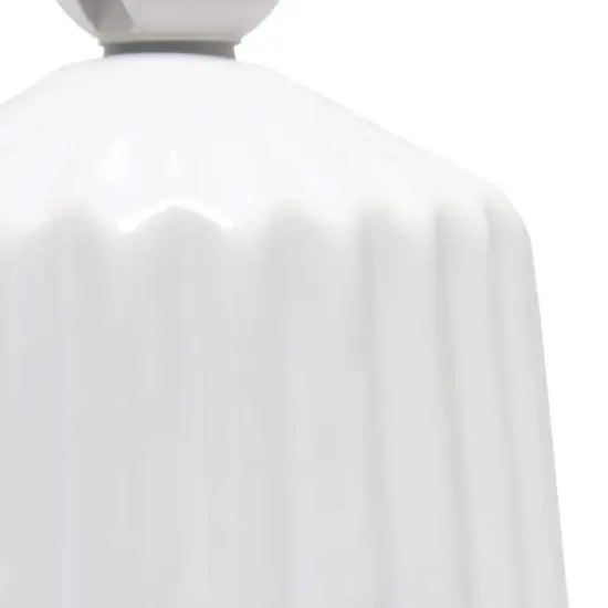 Simple Designs 17.4" Off White Pleated Base Table Lamp {8}