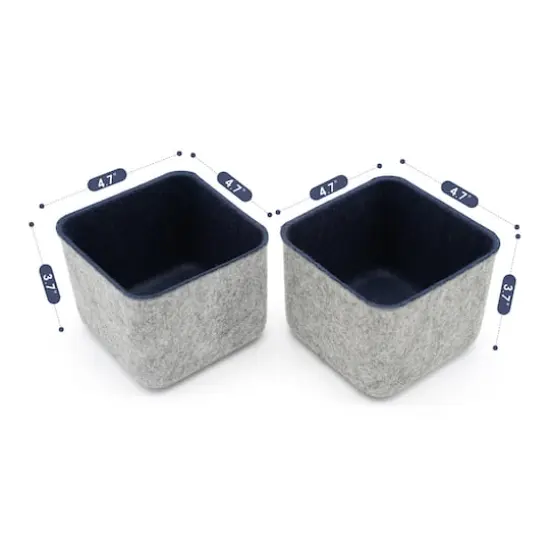 Welaxy Felt 2 Piece Storage Cubes Navy {5}