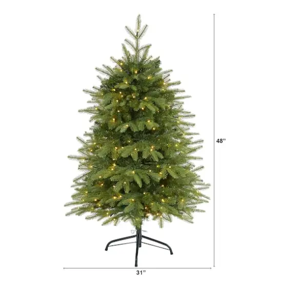 4ft. Pre-Lit Vancouver Fir Artificial Christmas Tree, Clear LED Lights {3}