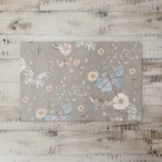 Butterflies Floor Mat Gray {3}