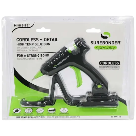 Surebonder&reg; Mini Cordless High Temp Detail Tip Hot Glue Gun {7}