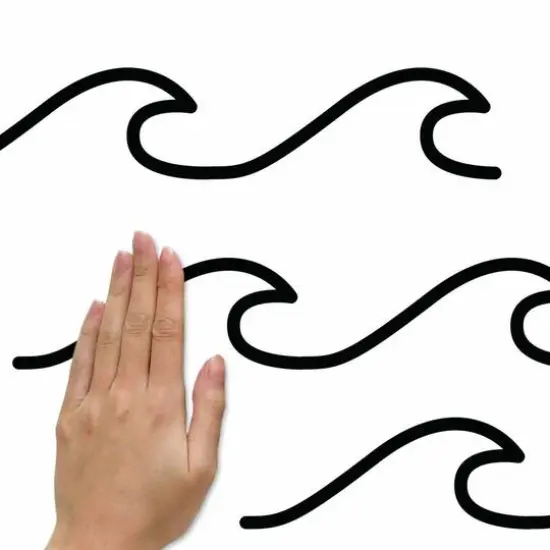 RoomMates Simplistic Waves Peel & Stick Wall Decals {7}