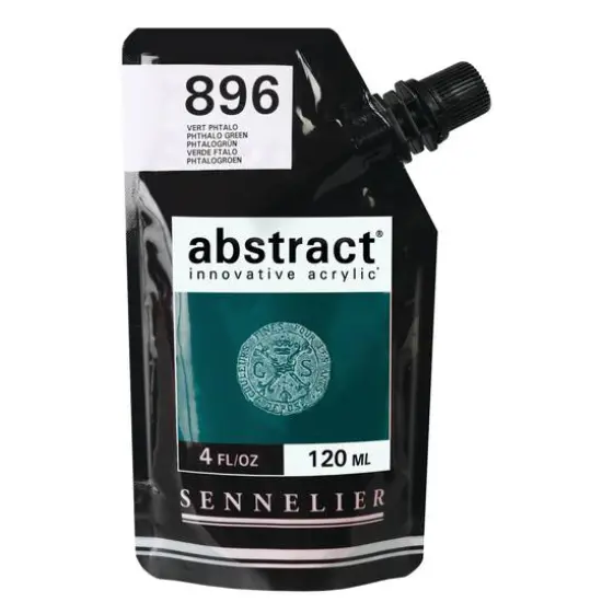 Sennelier Abstract&reg; Satin Acrylic Paint, 4oz. Phthalo Green {1}