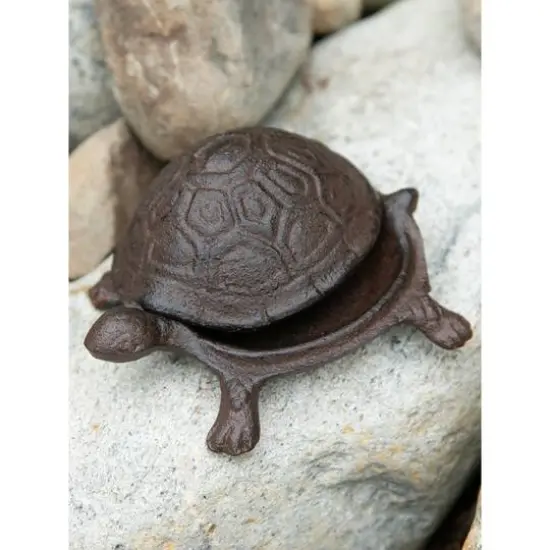 Secure Cast Iron Turtle Secret Key Holder {7}