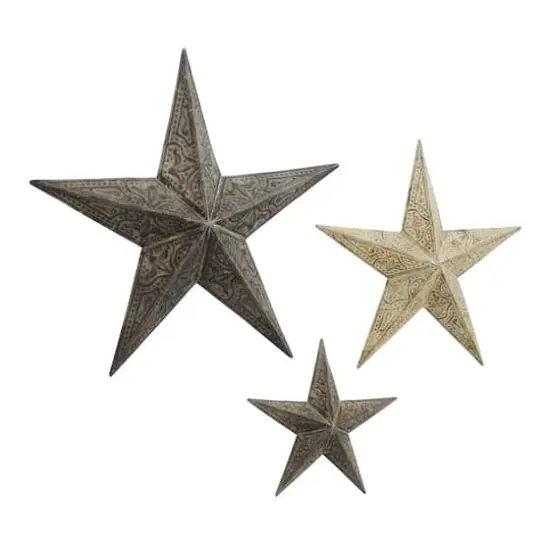 Brown Star Metal Farmhouse Outdoor Wall D&eacute;cor Set, 3ct. {3}