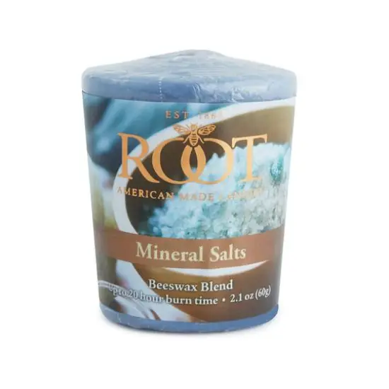 Root Candles Scented 20 Hour Beeswax Blend Votive Candles Gift Box Mineral Salts {4}
