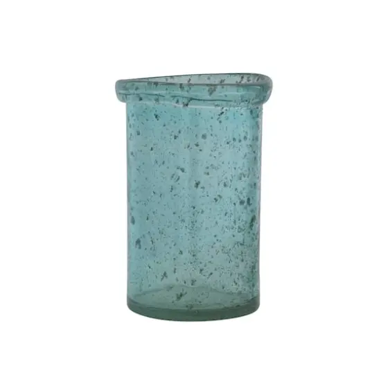 Hello Honey&reg; 9.75" Distressed Blue Coastal Glass Vase {5}