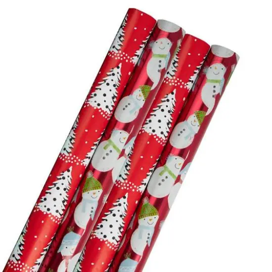 JAM Paper Holly Jolly Gift Wrap Set, 4ct. {1}