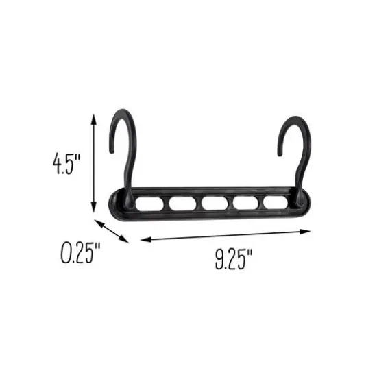 Honey Can Do Cascading 9" Collapsible Black Plastic Hangers, 20ct. {6}