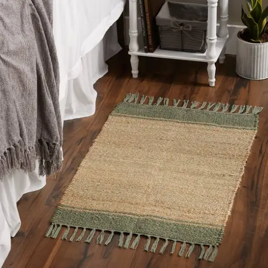 DII&reg; Artichoke With Natural Jute Stripes Hand-Loomed Rug, 2ft. x 3ft. {8}