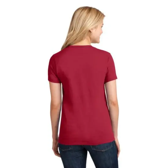 Port & Company&reg; Colors Core Cotton Ladies T-Shirt Red {6}