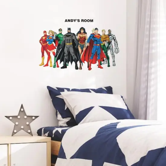 RoomMates Justice League Peel & Stick Giant Wall Decal Set with Alphabet​ {3}