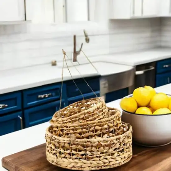 NEX&trade; 3-Tier Natural Kitchen Fruit Storage Wicker Baskets {1}