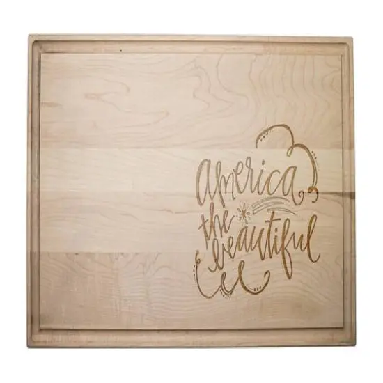 17" America The Beautiful Cutting Board Maple {2}