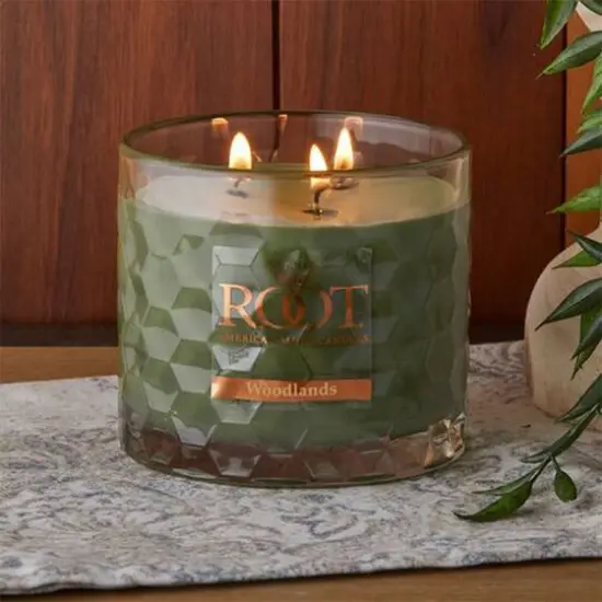 Root Candles Signature 3-Wick Honeycomb Beeswax Blend Jar Candle Woodlands {3}