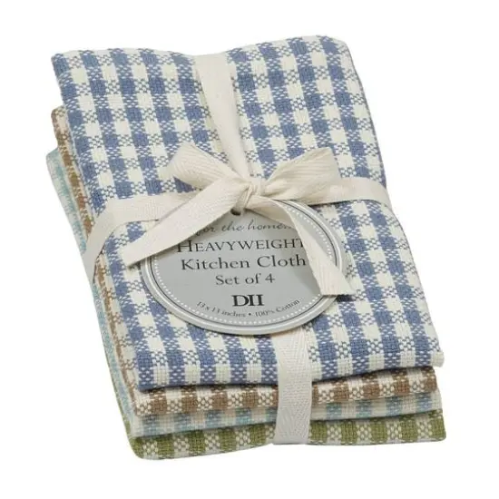 DII&reg; Lakehouse Check Heavyweight Dishcloths, 4ct. {6}