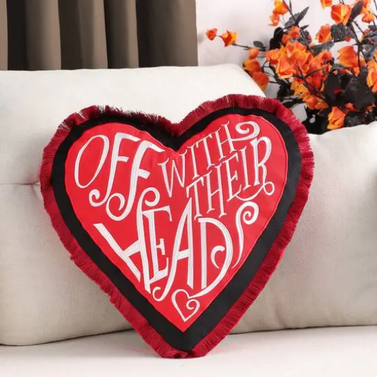 16" Off with Their Heads Heart Accent Pillow by Ashland&reg; {3}