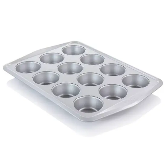 Martha Stewart Gray 12 Cup Nonstick Carbon Steel Muffin Pan {6}