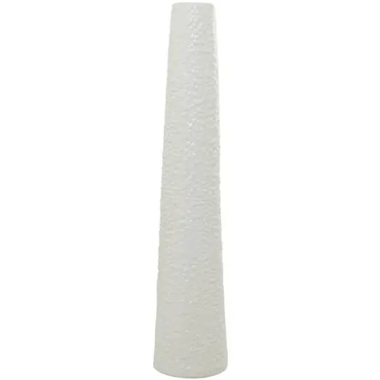 Modern Ceramic Vase with Bubble Texture White {5}