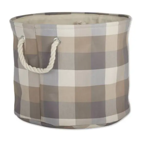 DII&reg; 15" Tri Color Round Fabric Bin Tri Color Stone {2}