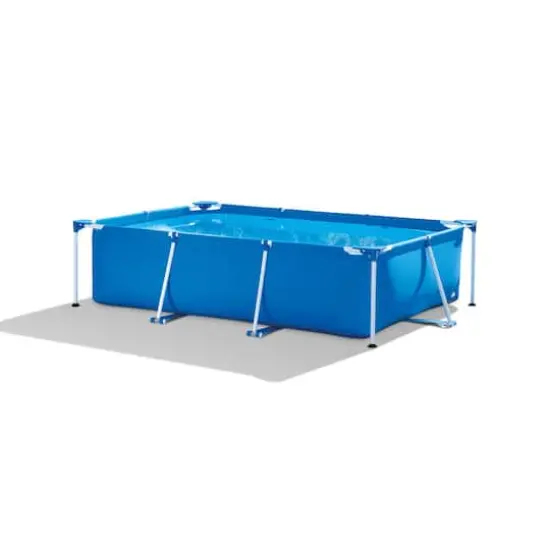 9.8ft. x 29.5" Rectangular Frame Above Ground Swimming Pool with Filter Pump {1}