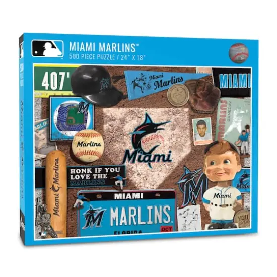 MLB Baseball Retro Series 500 Piece Puzzle Miami Marlins {1}