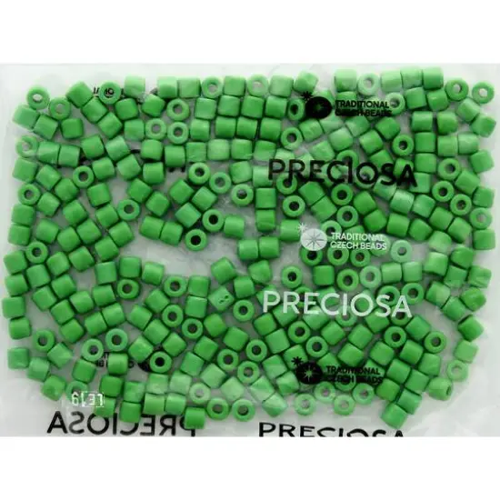 PRECIOSA Rola&trade; Opaque Czech Glass Seed Beads, 6.2mm Light Green {4}