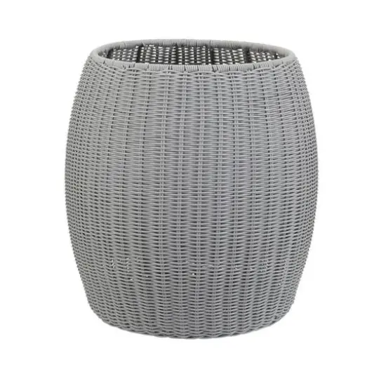 Household Essentials 18" Woven Storage End Table Gray {7}