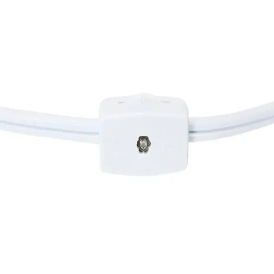 Hello Honey&reg; 14" White and Sand Rabbit Table Lamp with Rectangle Linen Shade {10}