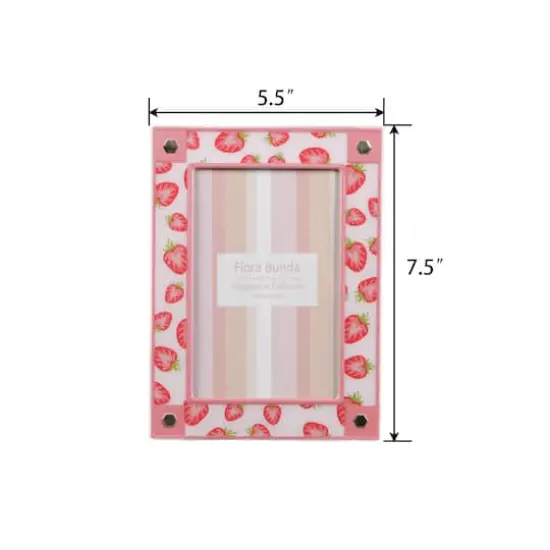 Flora Bunda 4" x 6" Strawberry Aluminum Picture Frame {4}