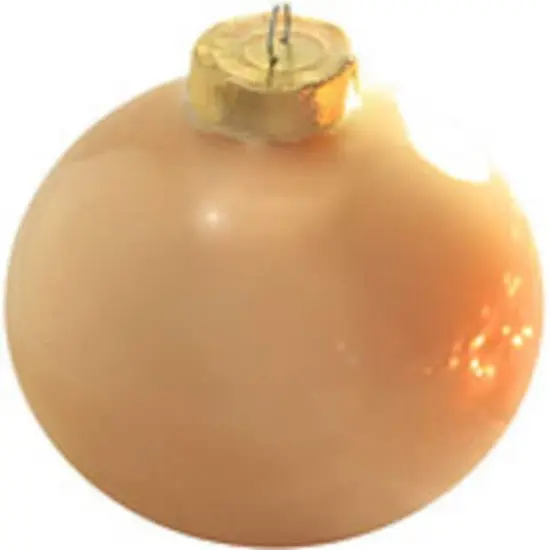 Whitehurst 4ct. 5" Pearl Glass Ball Ornaments Champagne Pearl {1}
