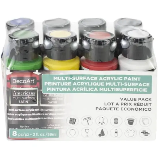 DecoArt&reg; Americana&reg; Multi-Surface Satin&trade; Acrylic Paint Value Pack {1}