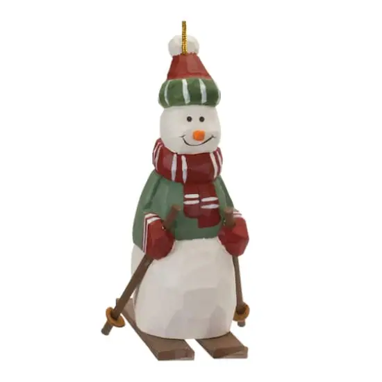 6ct. Snowman on Skis Ornament {1}