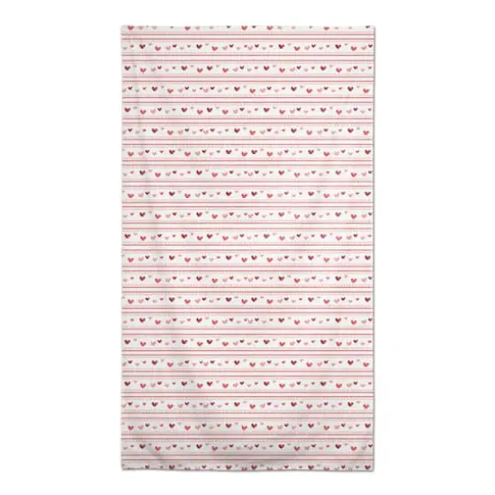 Multi Heart Stripes Pattern 58" x 102" Tablecloth {1}