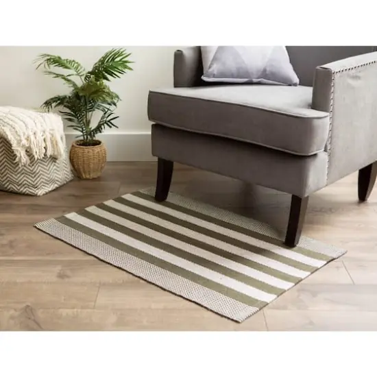 DII&reg; Artichoke Cabana Stripe Recycled Yarn Rug, 2ft. x 3ft. {5}