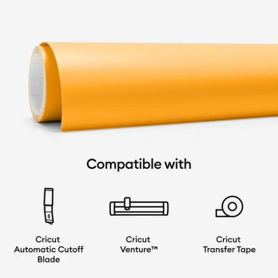 Cricut&reg; 25" Removable Smart Vinyl&trade; Maize Yellow {8}