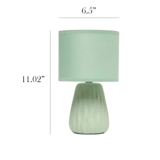 Simple Designs 11" Mini Ceramic Pastel Table Lamp Sage Green {4}