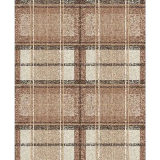 RoomMates Tweed Plaid Peel & Stick Wallpaper Beige {2}