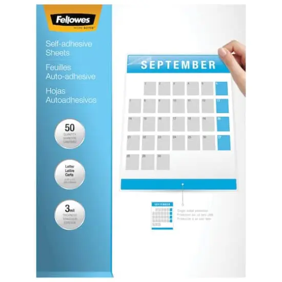 Fellowes 9" x 12" Self-Adhesive Laminating Sheets, 50ct. {1}