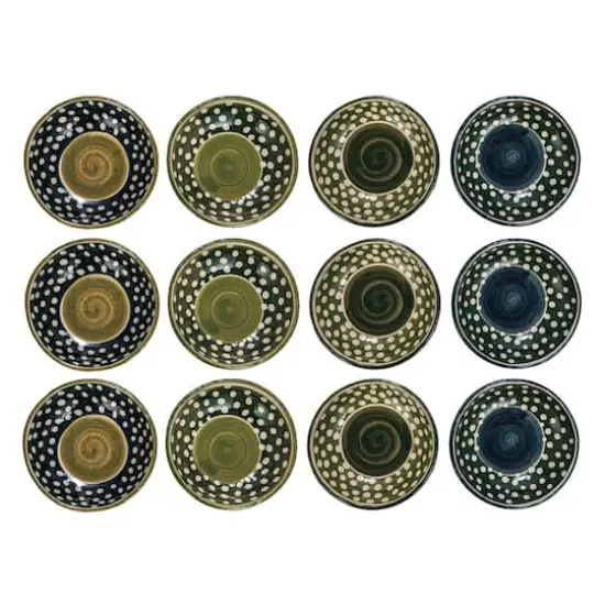 Hello Honey&reg; 7" Polka Dot & Swirl Stoneware Bowl, 12ct. {1}