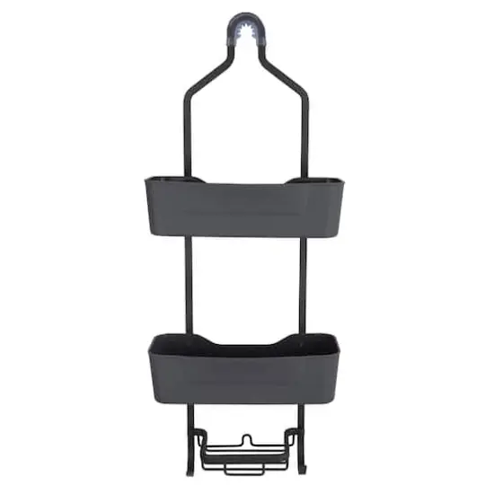 Bath Bliss Gray Aluminum Shower Caddy {3}