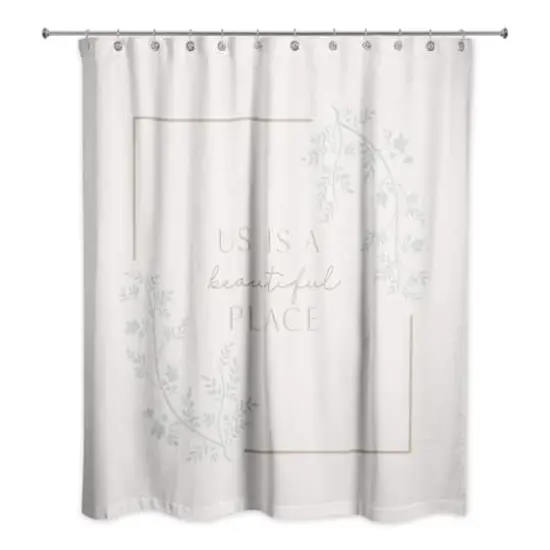 Us Beautiful Place 71" x 74" Shower Curtain {3}