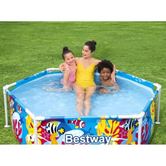 Steel Pro 6ft. UV Careful Splash-in-Shade Play Pool {5}