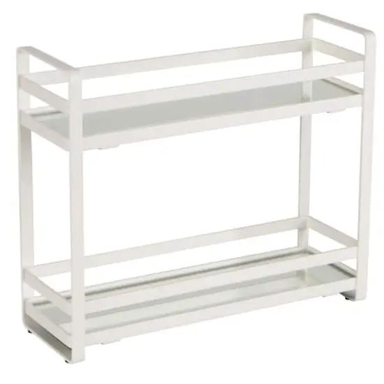 Home Details 2-Tier Slim Flat Vanity Stand {1}