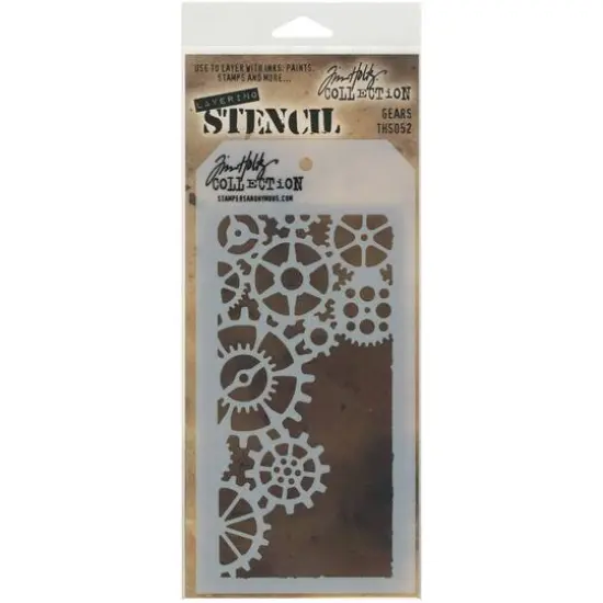 Stampers Anonymous Tim Holtz&reg; Gears Layered Stencil, 4.125" x 8.5" {1}