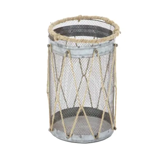 Set of 3" Silver Metal Rustic Lantern, 11", 9", 8" {4}